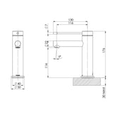Phoenix Vivid Slimline 316 SS Basin Mixer